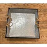 Go Home Tin Tray with Rope Handles