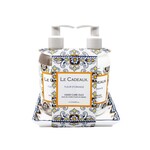 Le Cadeaux Duo Gift Set Hand Wash & Hand Cream On Soap Dish Fleur D'Orange