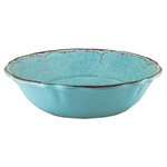 Le Cadeaux Antiqua Turquoise Melamine Salad Bowl 13.75"