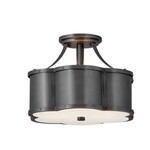 Hinkley Chance  2 Light Small Semi-Flush Mount Mount in Traditional Style 14.25W x10 H