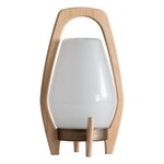 Allsop Home Garden Drifter Lantern Portable LED Lamp with Wood Frame