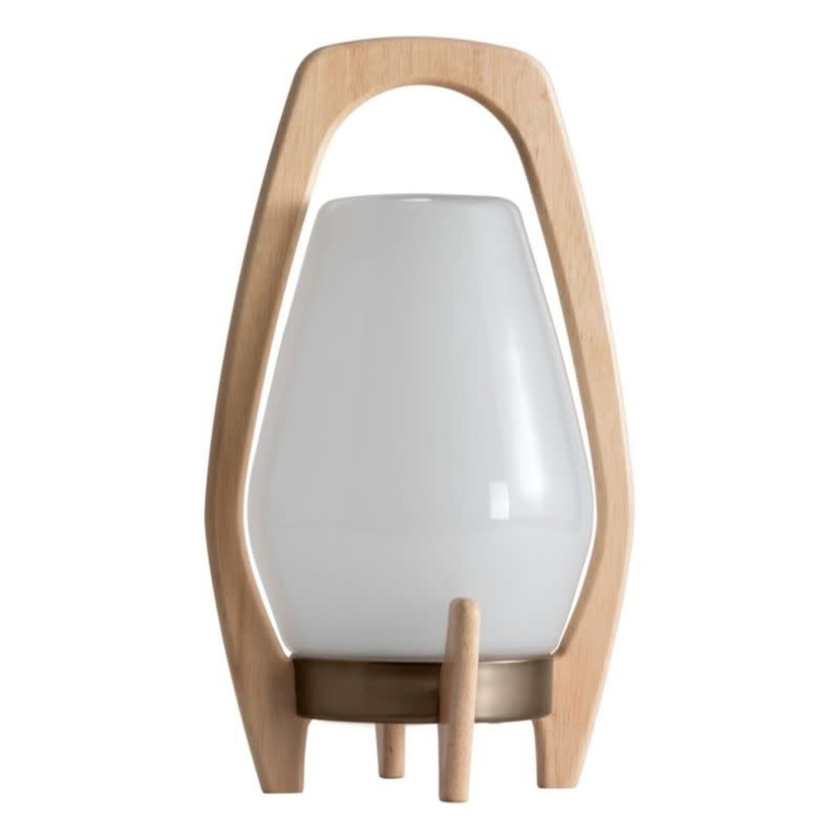 Allsop Home Garden Drifter Lantern Portable LED Lamp with Wood Frame
