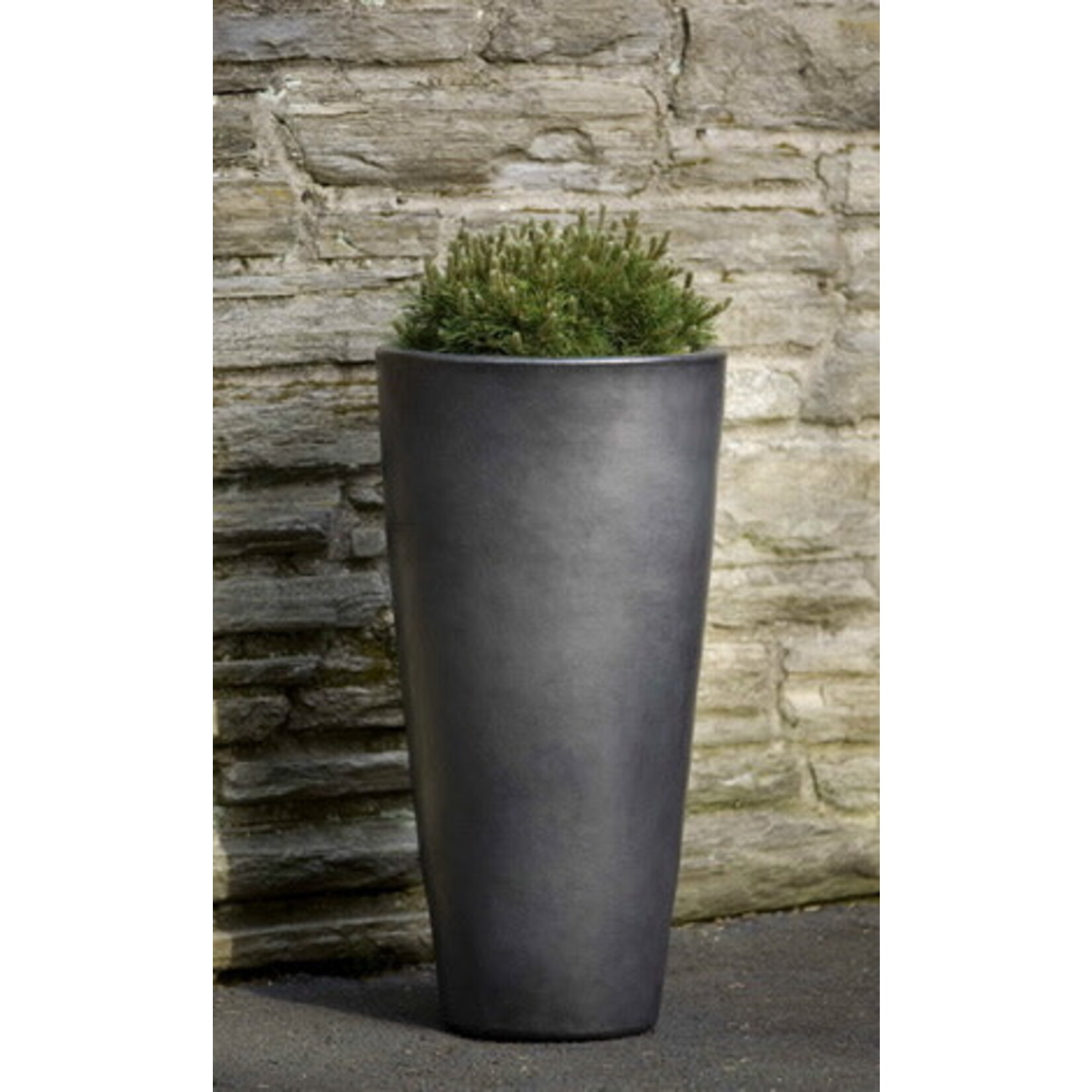 Campania Aluan Tall Round Planter Graphite