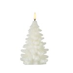 RAZ Imports White Christmas Tree Flameless Candle 4x7