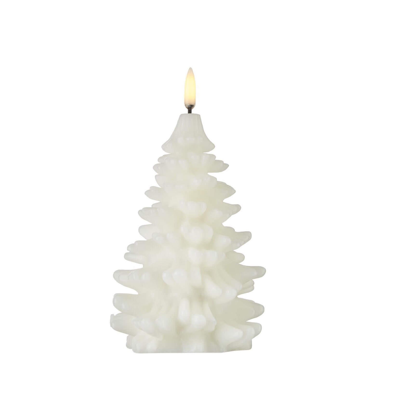 RAZ Imports White Christmas Tree Flameless Candle 4x7