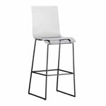 Summer Classics Claro 30" Clear Acrylic & Black Bar Stool