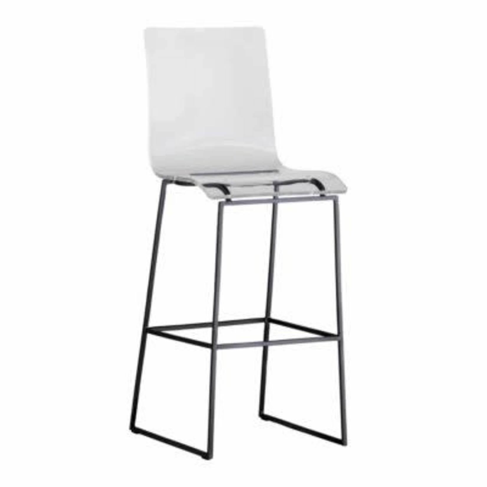 Summer Classics Claro 30" Bar Stool Acrylic Black