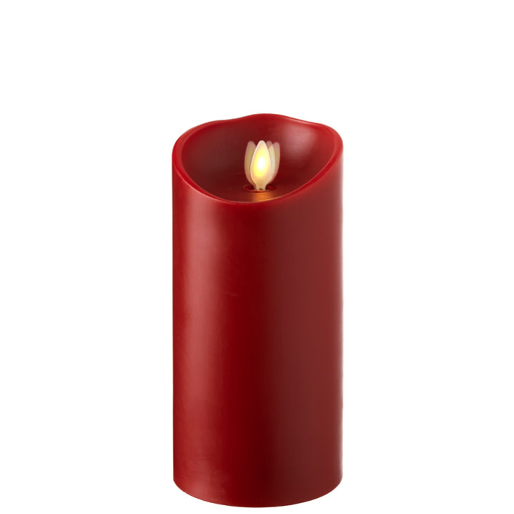 RAZ Imports Moving Flame Red Pillar Candle