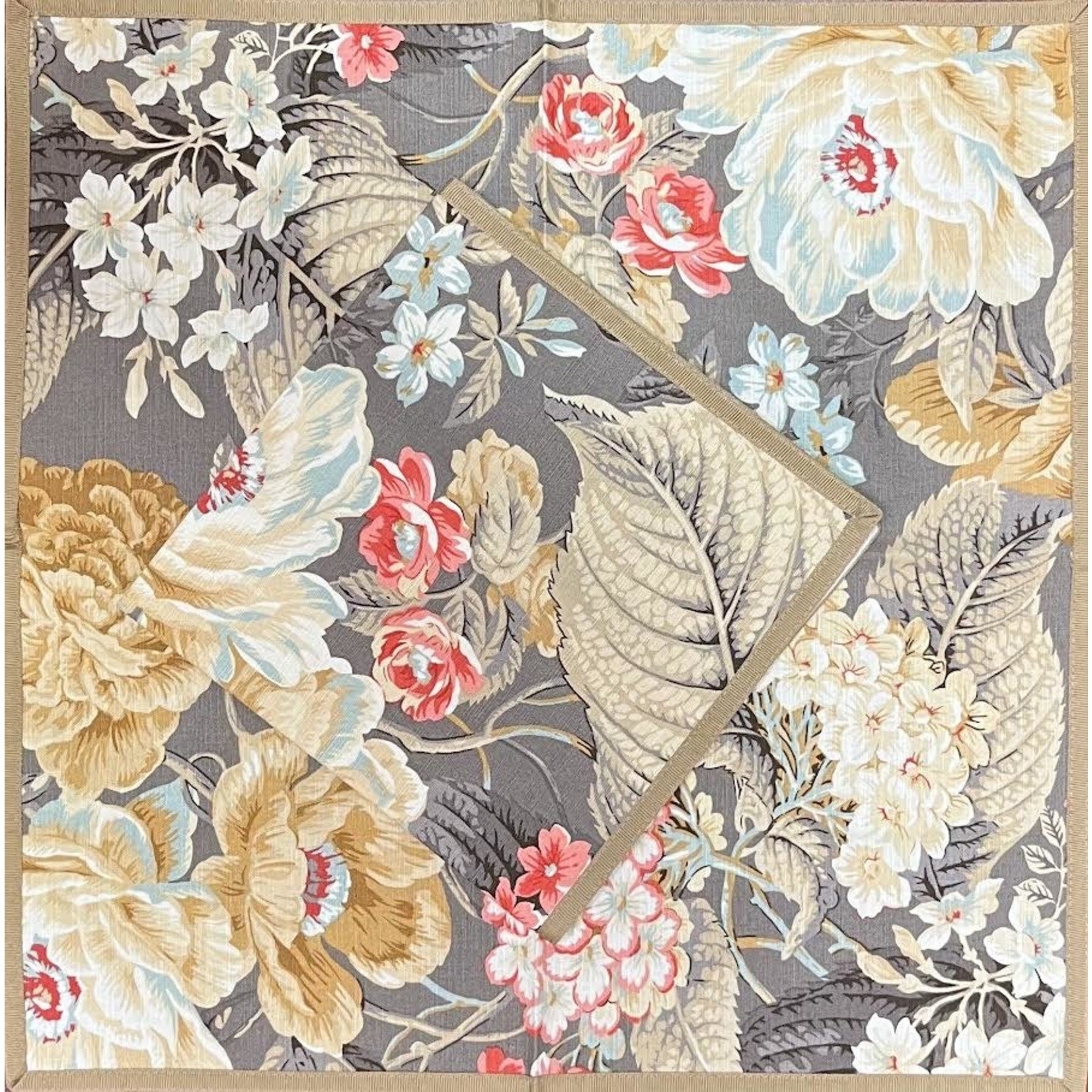 Karen Lee Ballard Truffle Gold Garden Ribbon Napkin