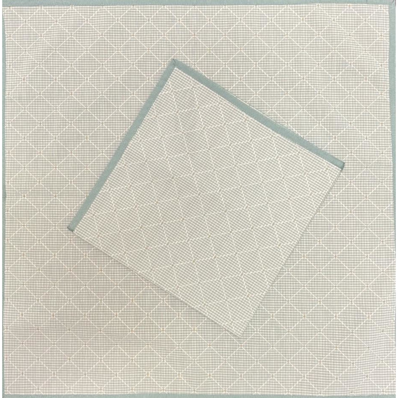 Karen Lee Ballard Welcome Home Seafoam Ribbon Napkin