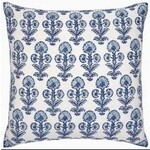 John Robshaw Textiles Ojas Indigo Decorative Pillow 22x22 with Feather Insert