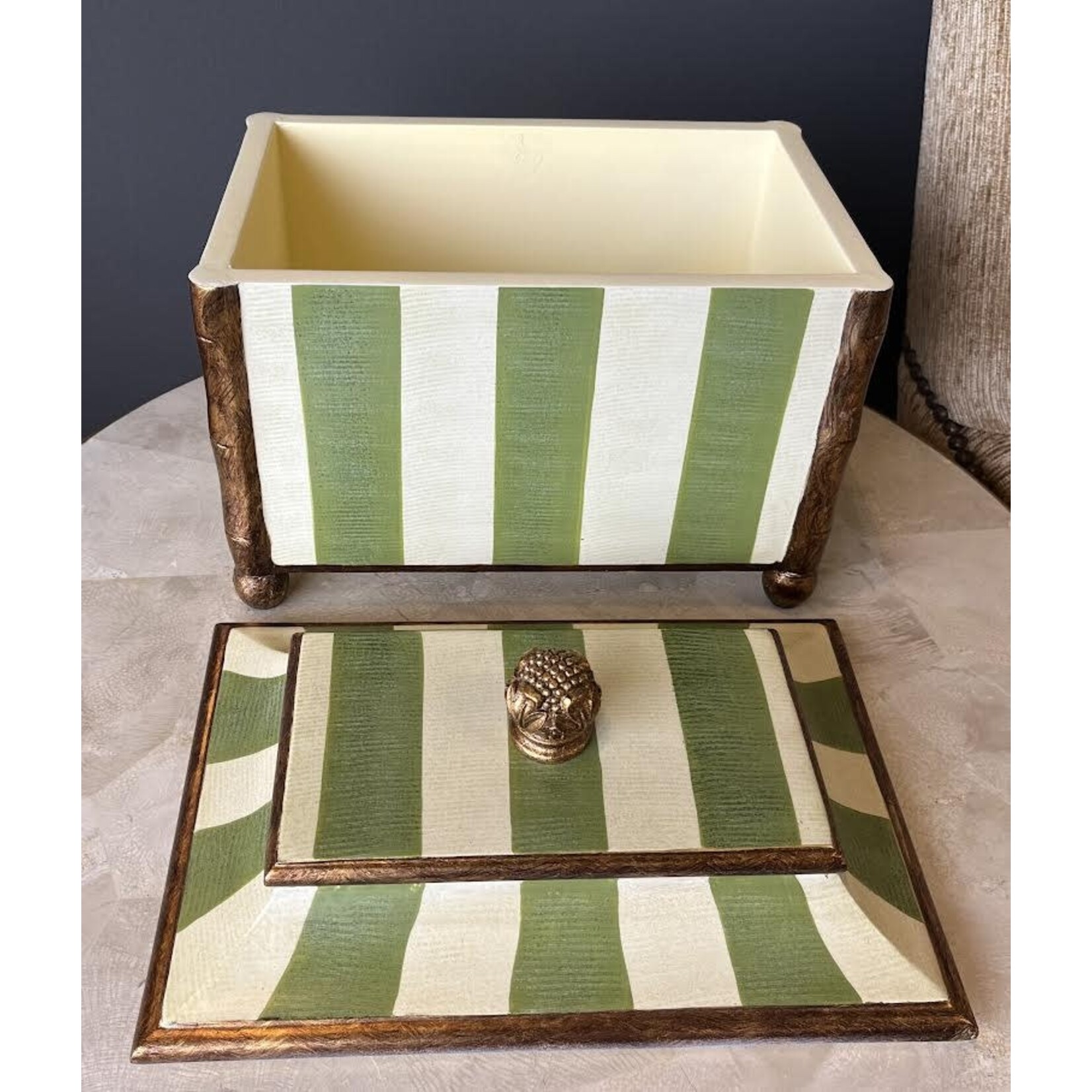 Wildwood Green Striped Box