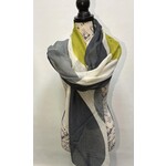 See Design Sage, Grey & White Dream Wool Scarf