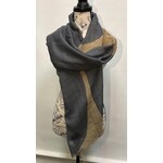 See Design Grey Planet Coal Putty Wool Scarf