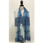 Roost Ombre Shibori Indigo Blue Scarf