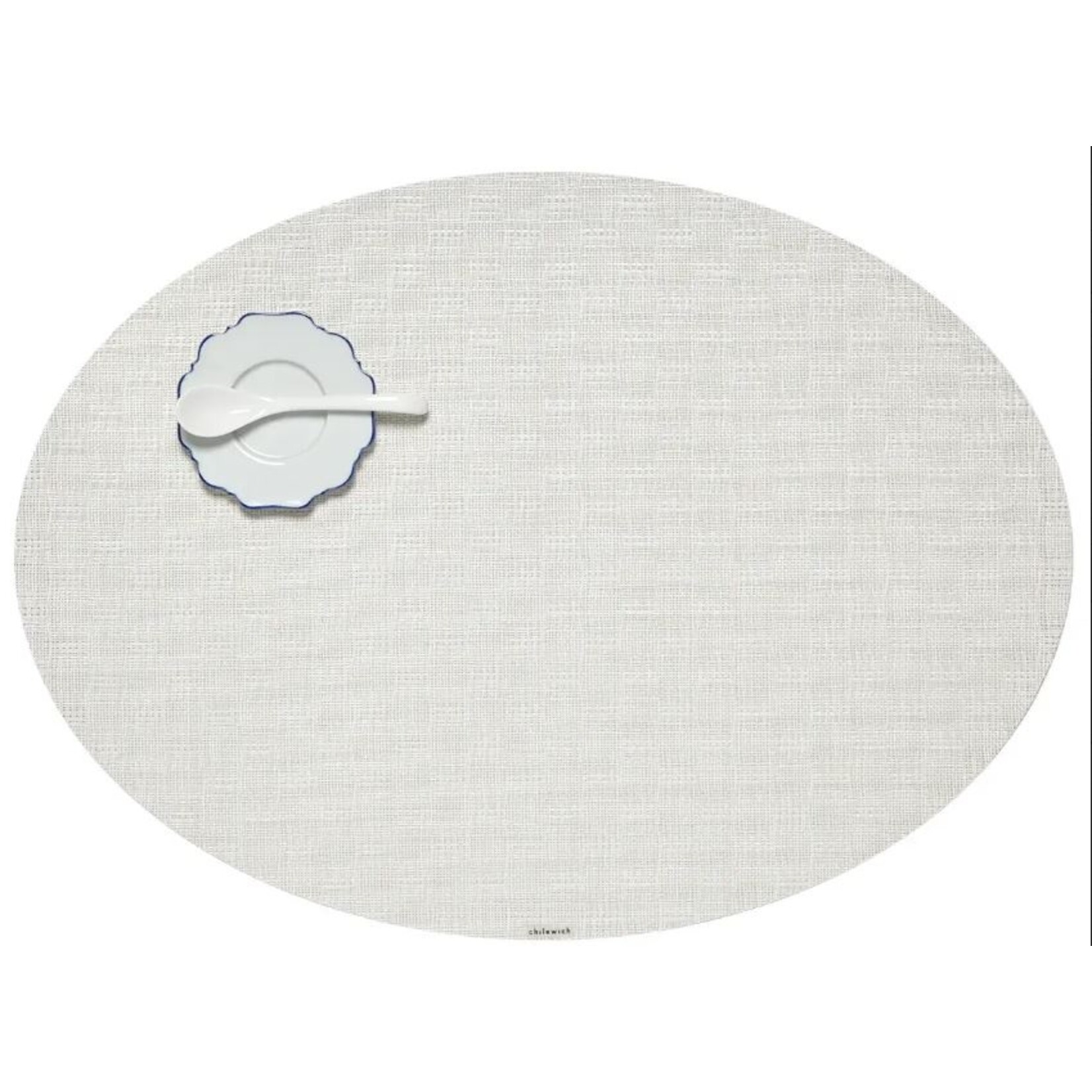 Chilewich White Oval Basketweave Placemat