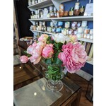 The Ivy Guild Peachy Peony Glass Urn Faux Arrangement
