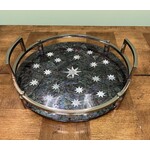 Maitland Smith Inlayed Shell Round Tray