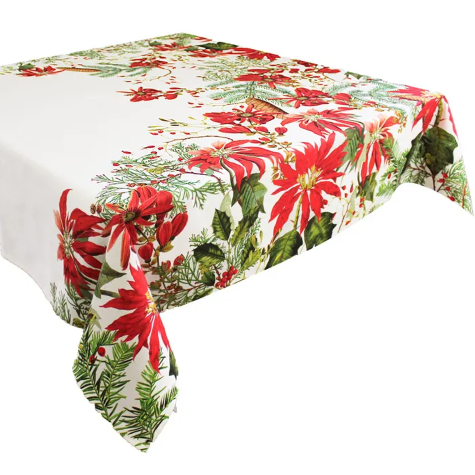 Garnier Thiebaut Poinsettias Vintage Tablecloth