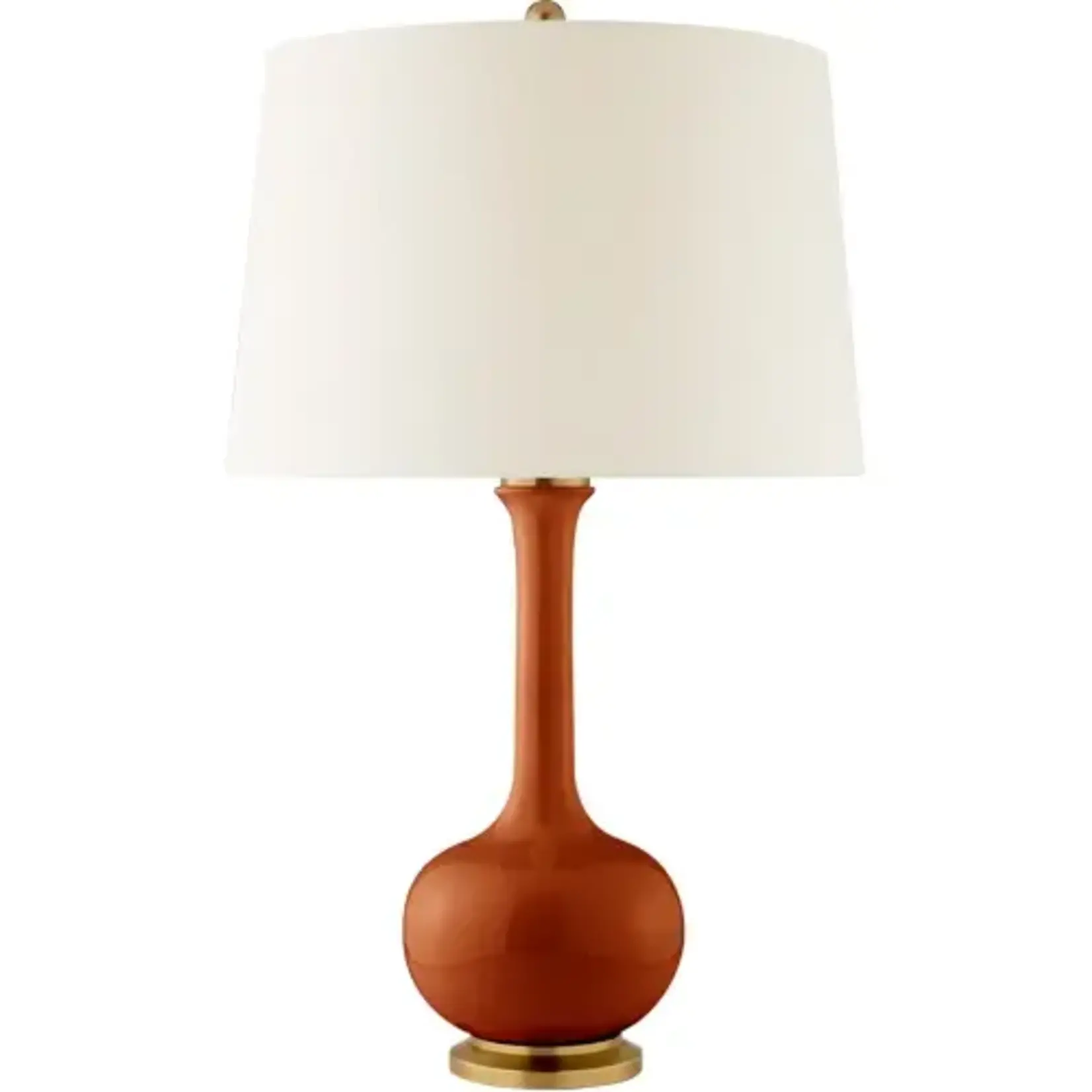 Visual Comfort Coy Large Table Lamp in Cinnabar