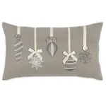 Eastern Accents Glistening Ornaments Gray Throw Pillow 11"x21"