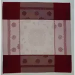 La Maisonnette La Clusaz Red Cotton Tablecloth 65"x65"