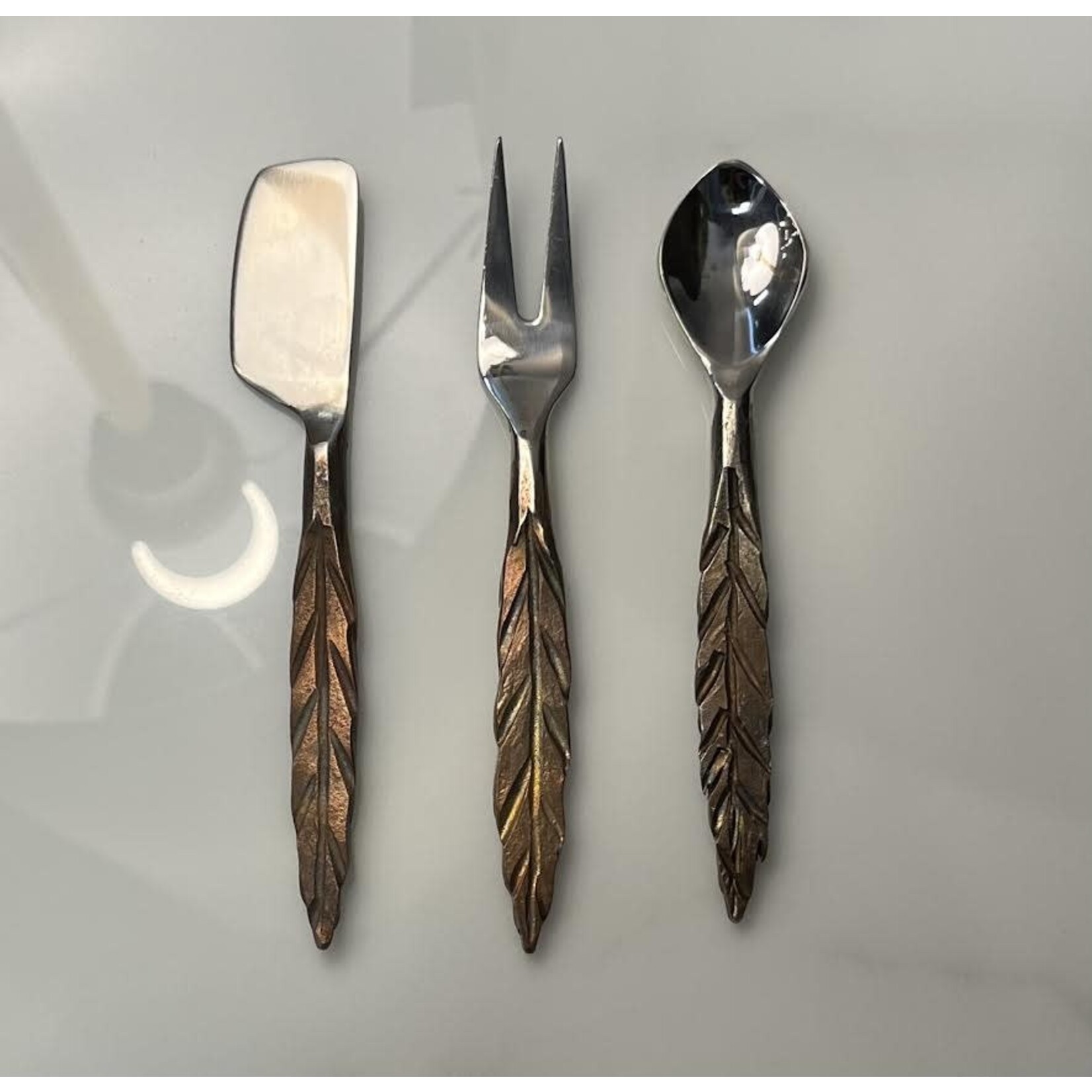 Roost Leaf Cocktail Set/ Spoon, Fork, Knife
