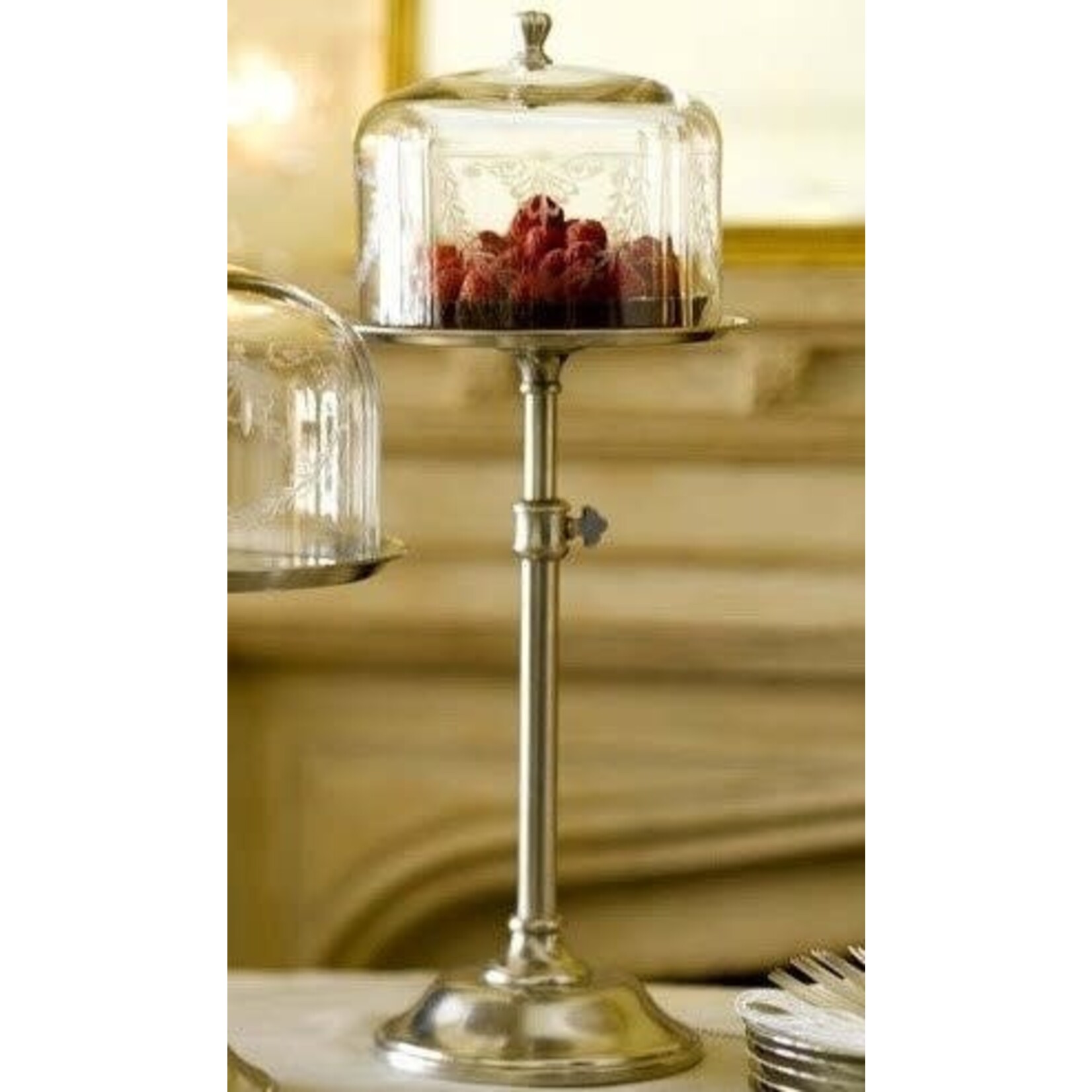 America Retold Etched Cloche Dessert Stand