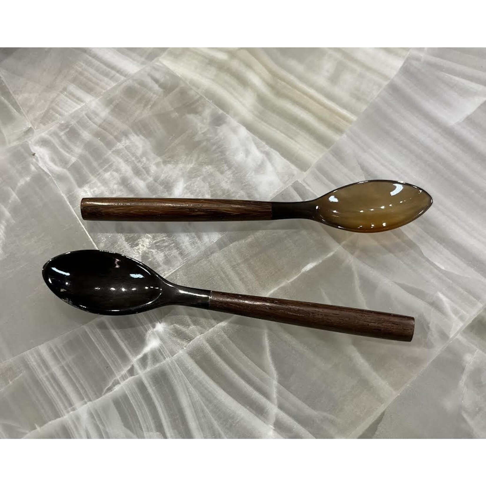 World Treasure Co Ox Horn Wood Handle Spoon
