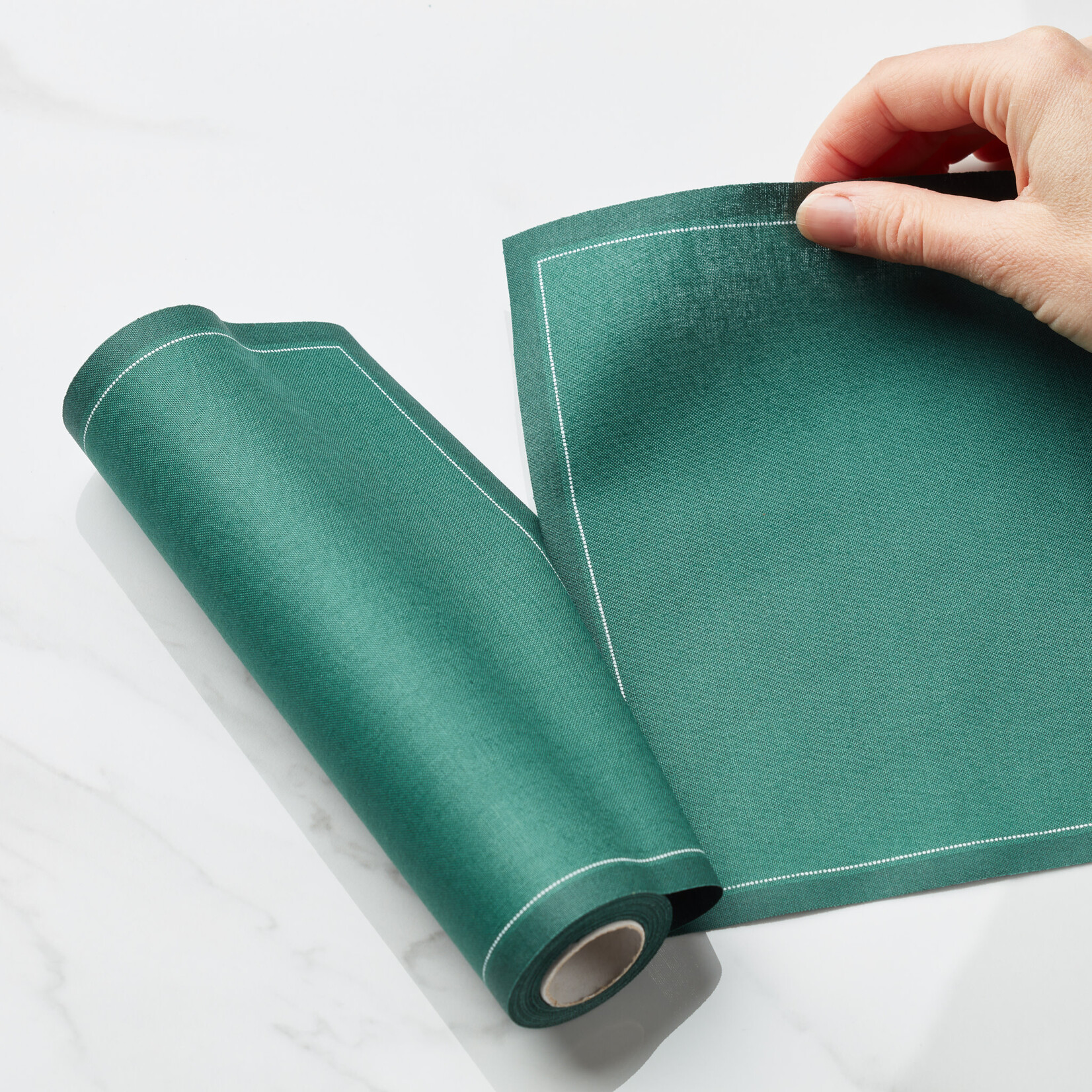 My Drap English Green Cotton Elegant Luncheon Napkins