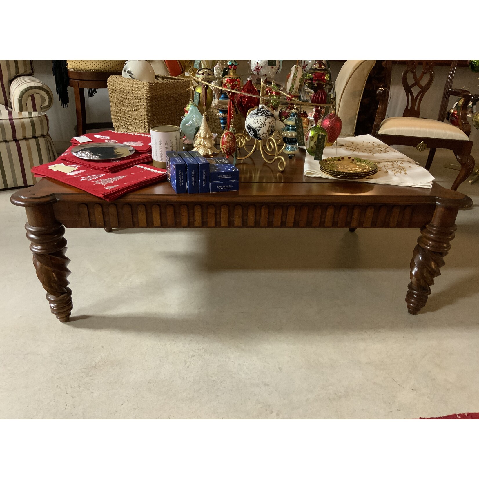 French Heritage La Villette Mahogany Coffee Table