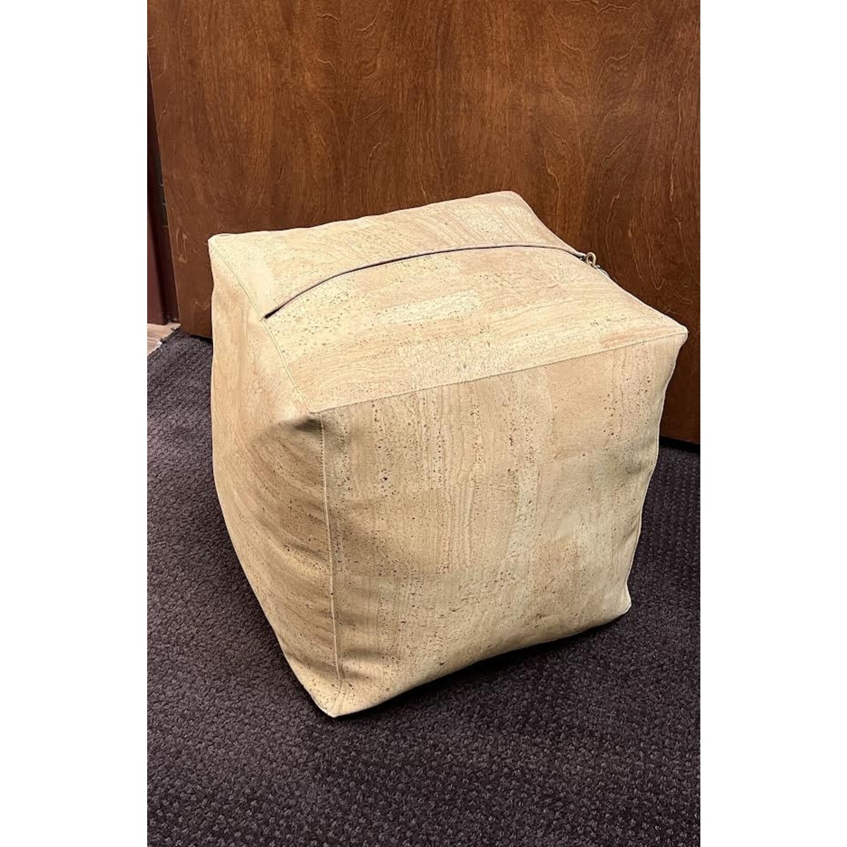 Bitters Co Cork Fabric Hassock Pouf Ottoman