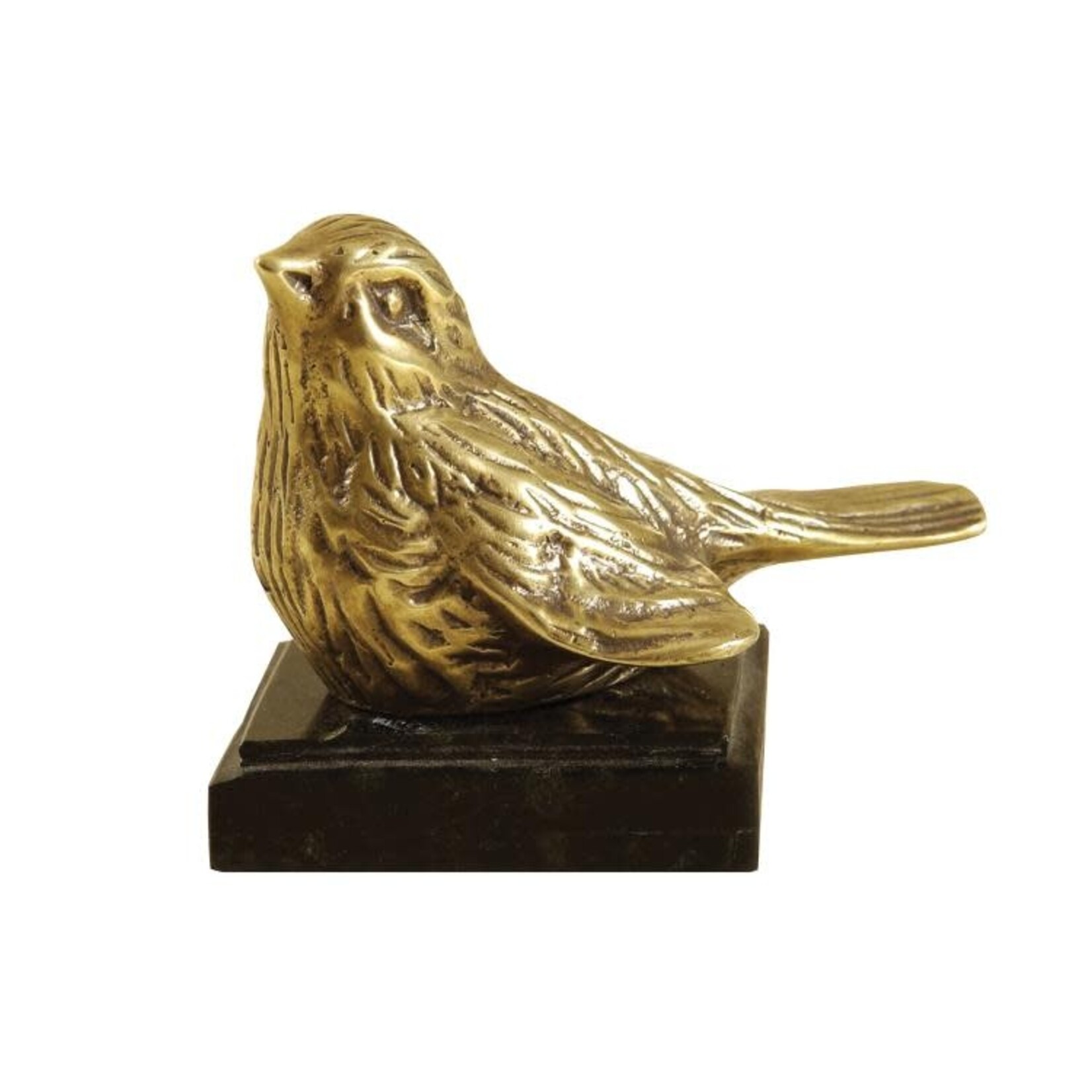 Maitland Smith Chirp Paperweight Antique Brass