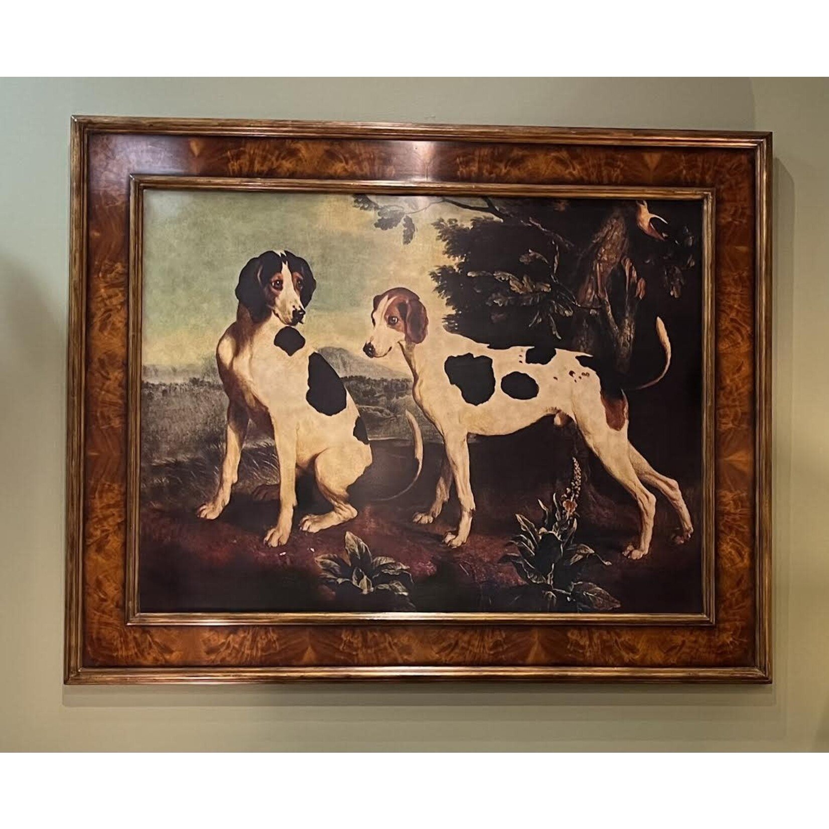 Theodore Alexander Painting of Two Dogs