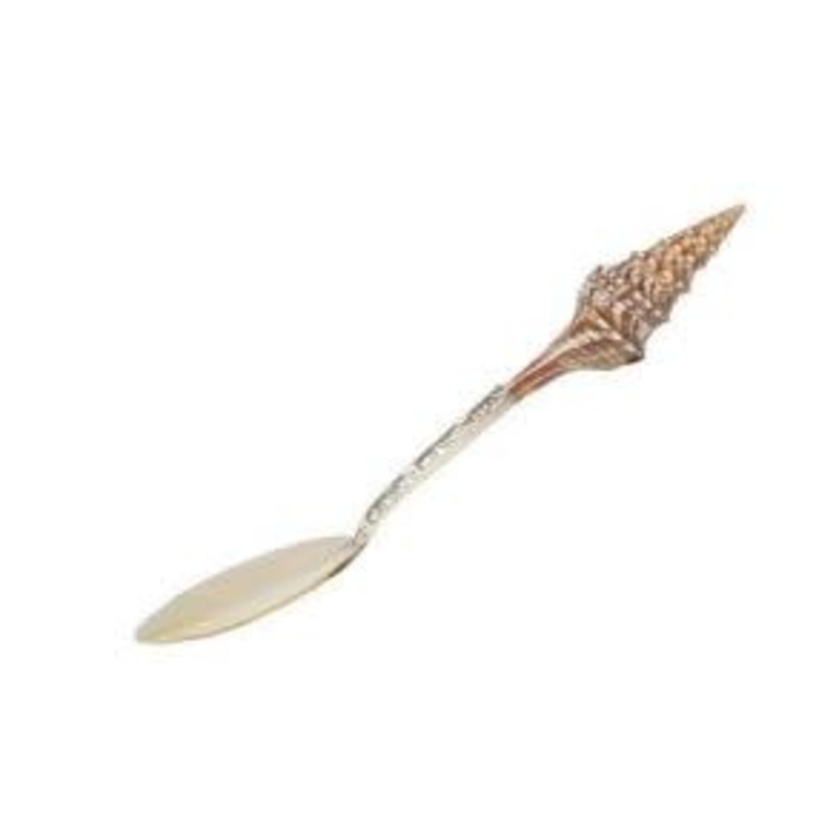 Frances Stoia Assoc Mother of Pearl Condiment Spoon with Shell Handle