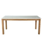 Bidk Home Teak & Marble Dining Table