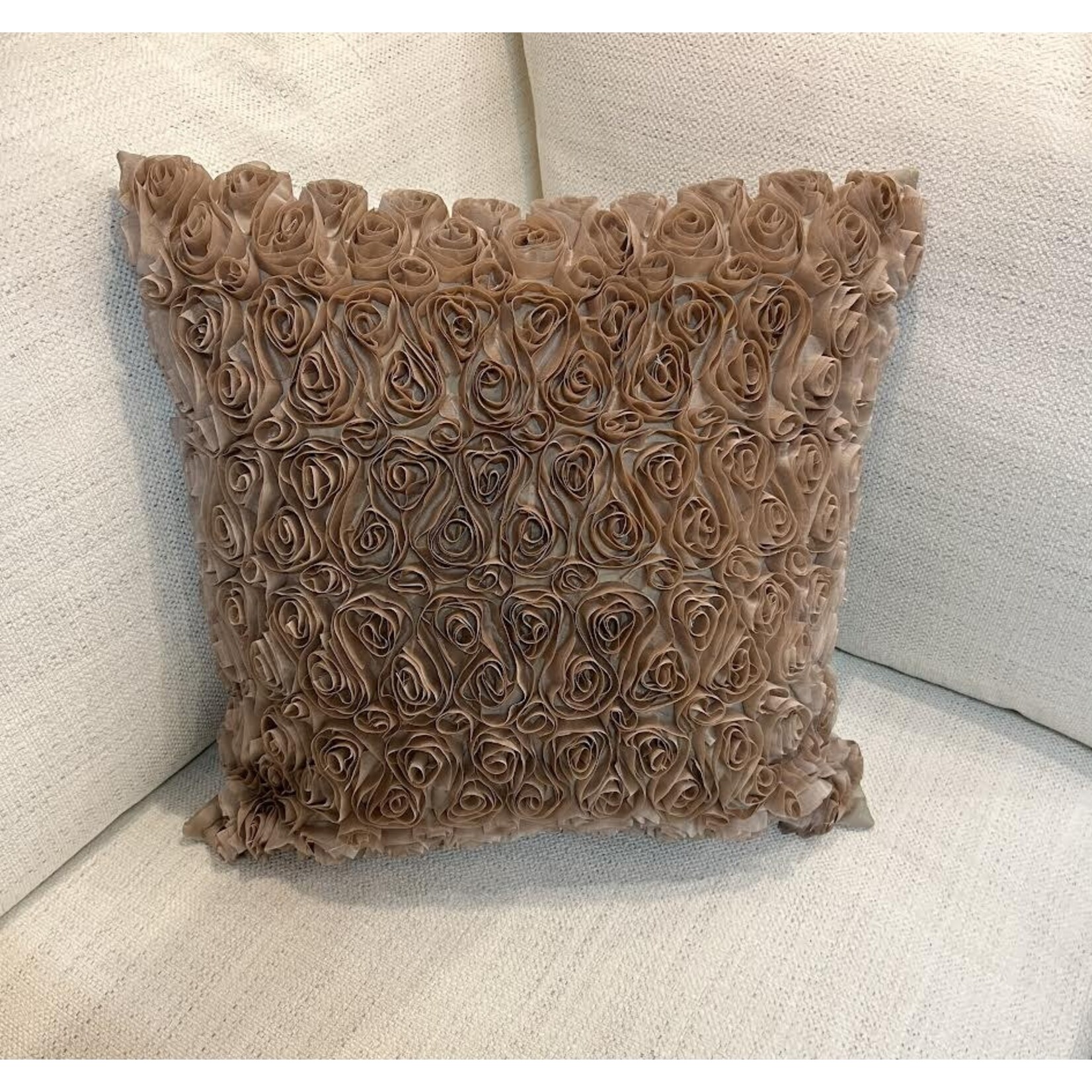 DB Sources Taupe Roses Pillow 20x20