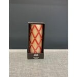 Et Al Designs Fishnet Beeswax Pillar Candle White Red Gold