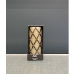 Et Al Designs Fishnet Beeswax Pillar Candle White Black Gold