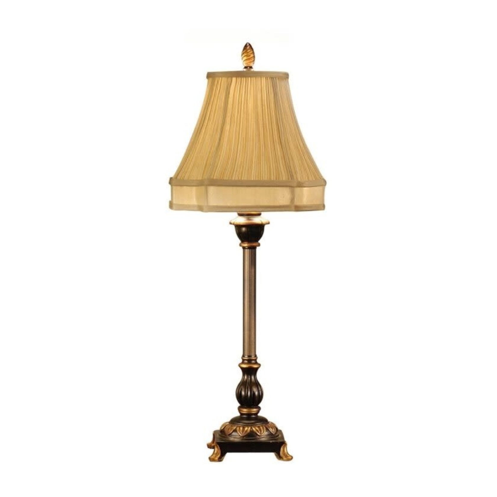 Wildwood Footed Brass Candlestick Lamp