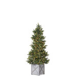 RAZ Imports Snake Light Slim Mixed Pine Tree In Wooden Box  5'