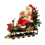 Karen Didion Originals Lighted Merry Christmas Train Santa