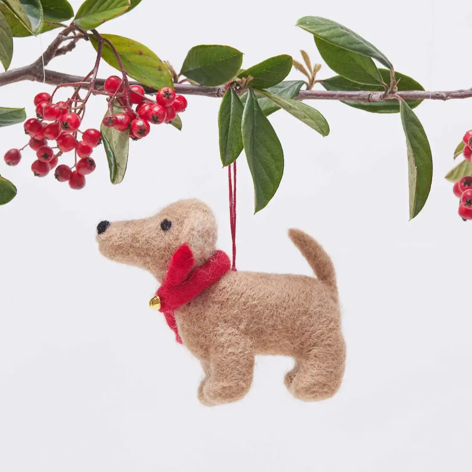 Rockflowerpaper Dachshund Dog Felt Ornament