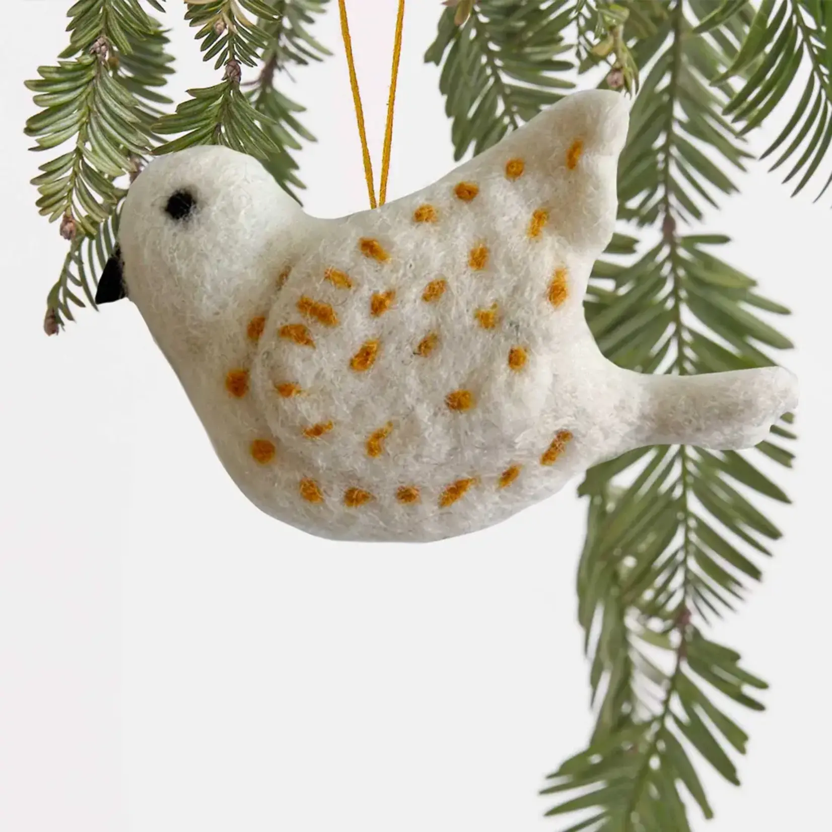 Rockflowerpaper White Dove Bird Felt Ornament
