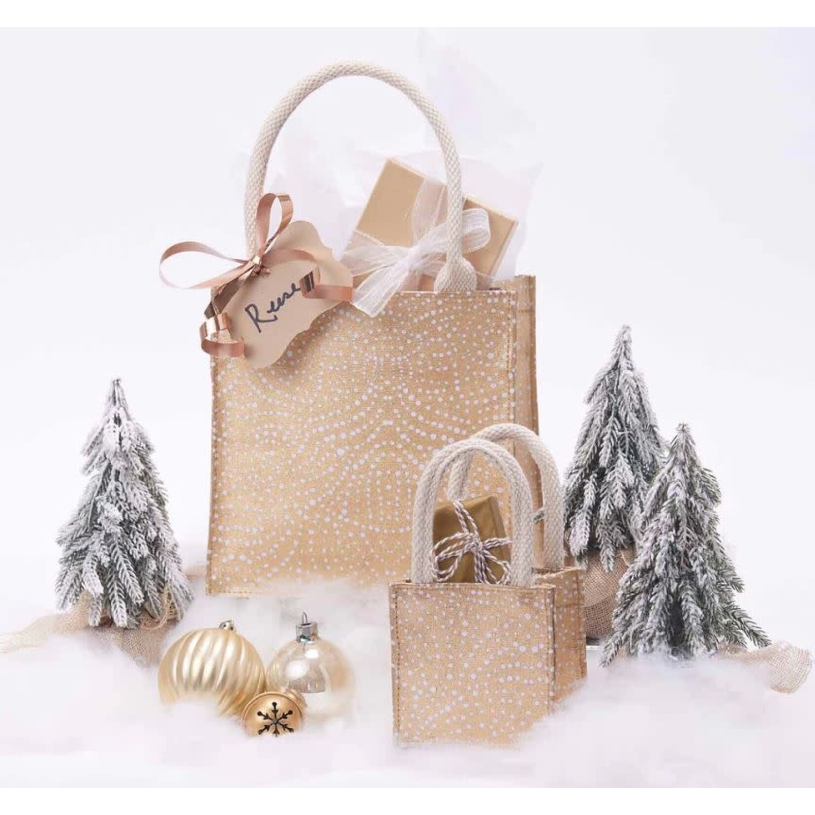 Rockflowerpaper Filigree Gold Itsy Bitsy Gift Bag