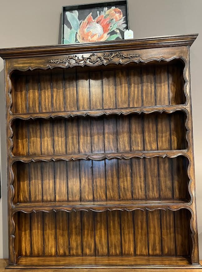 Etched Rack Maitland Smith Carved Wooden Plate Rack - Designer's Studio