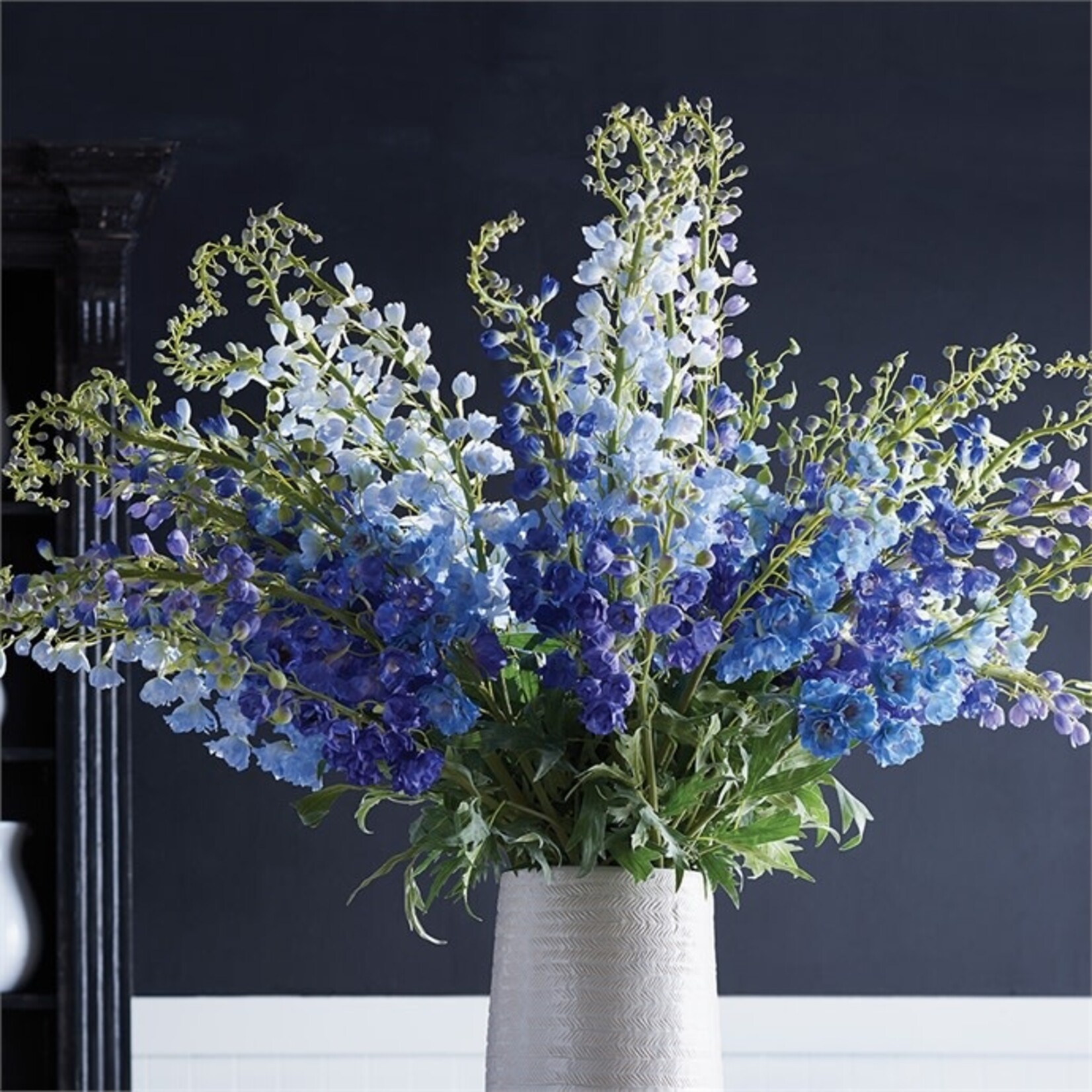 Napa Home and Garden Blue Delphinium Stems 49" Faux Floral Bundles of 3