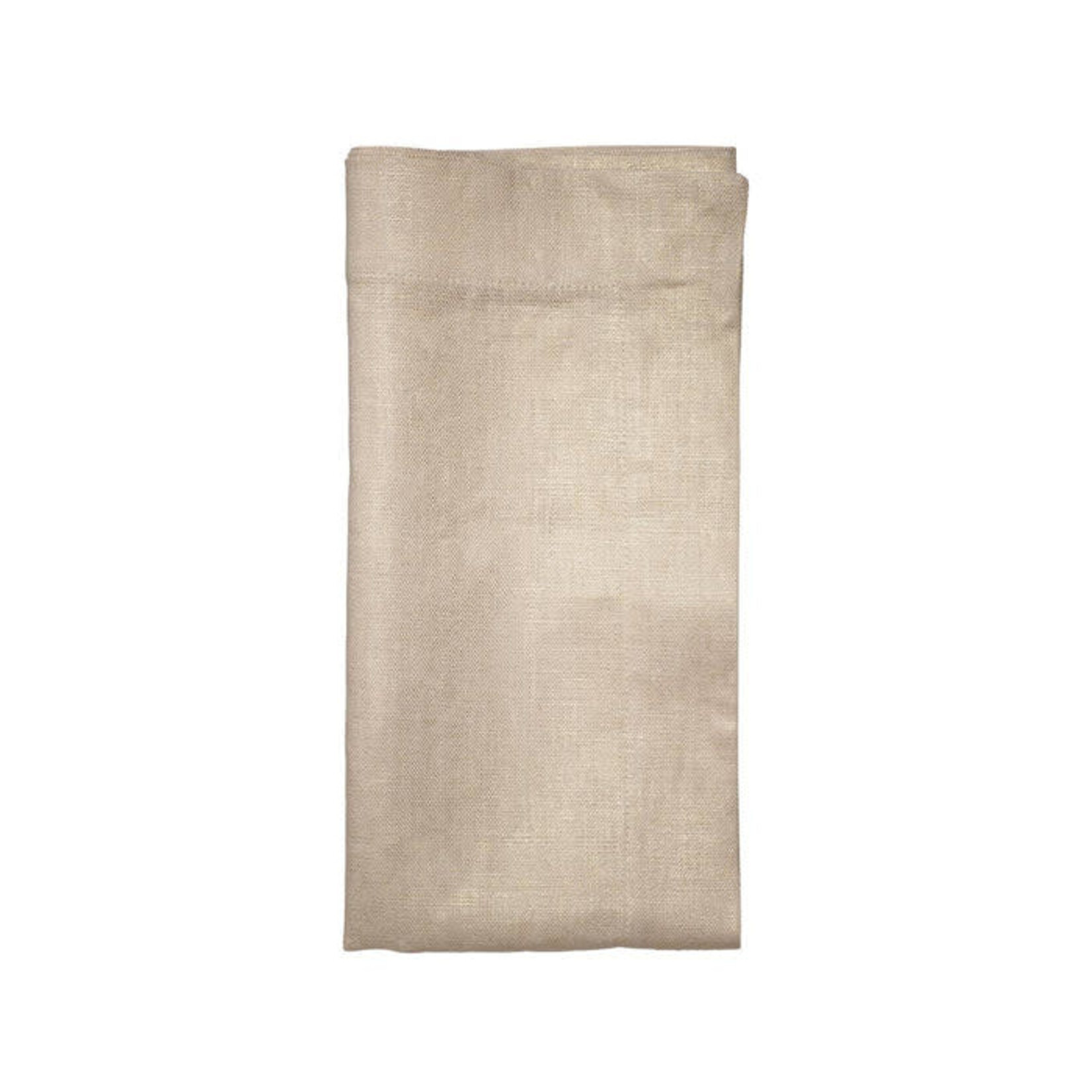 Kim Seybert Metallic Linen Napkin in Natural & Gold