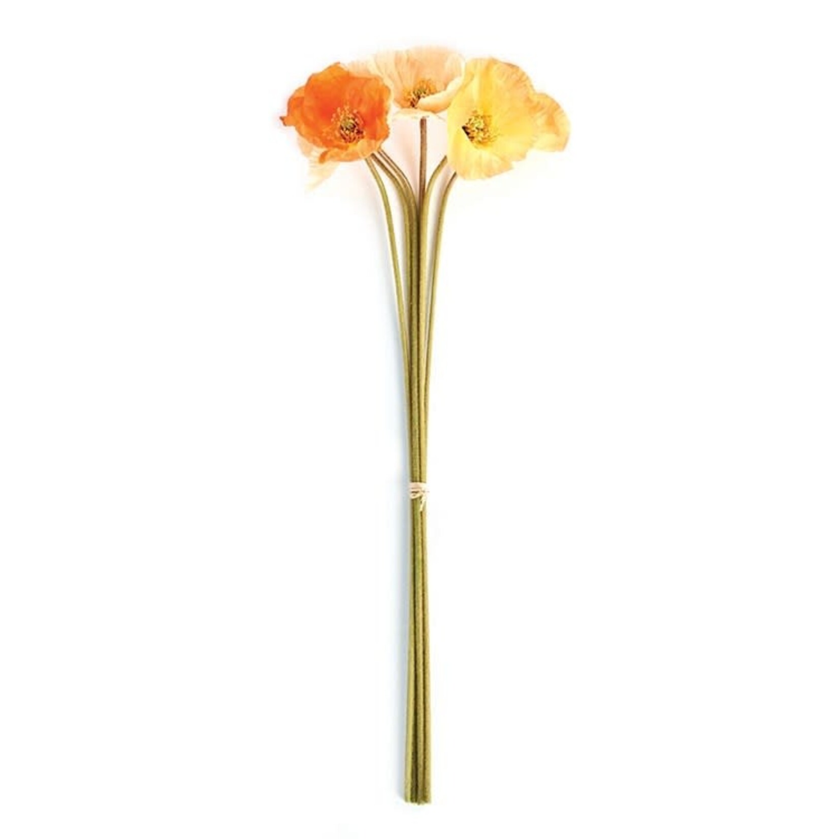 Napa Home and Garden Orange Faux Poppies 27" Bundle of 6