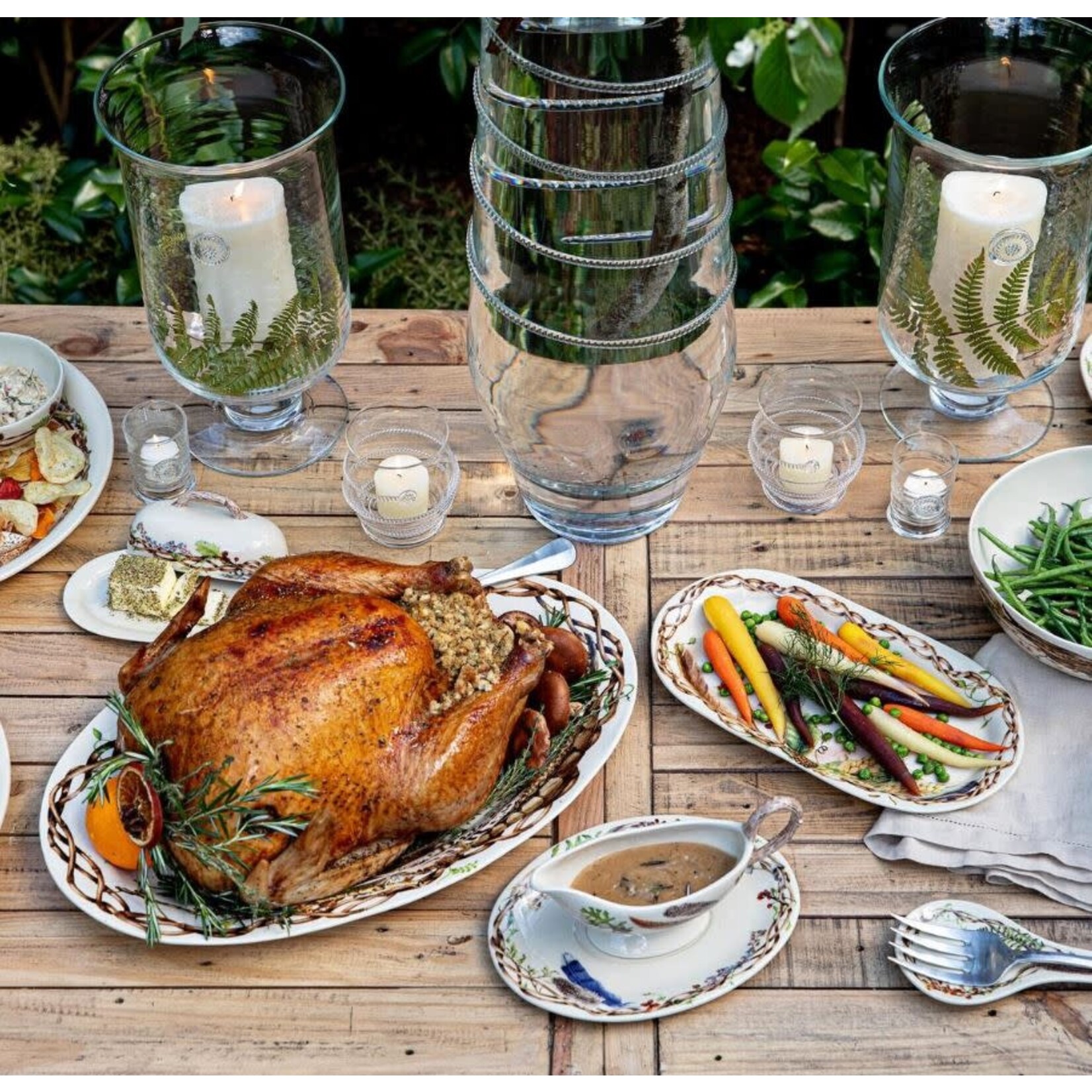 Juliska Forest Walk Sauce Gravy Boat and Stand